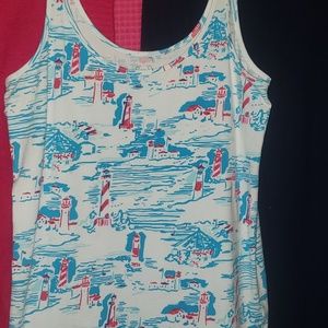 Lilly Pulitzer tank lighthouse L top